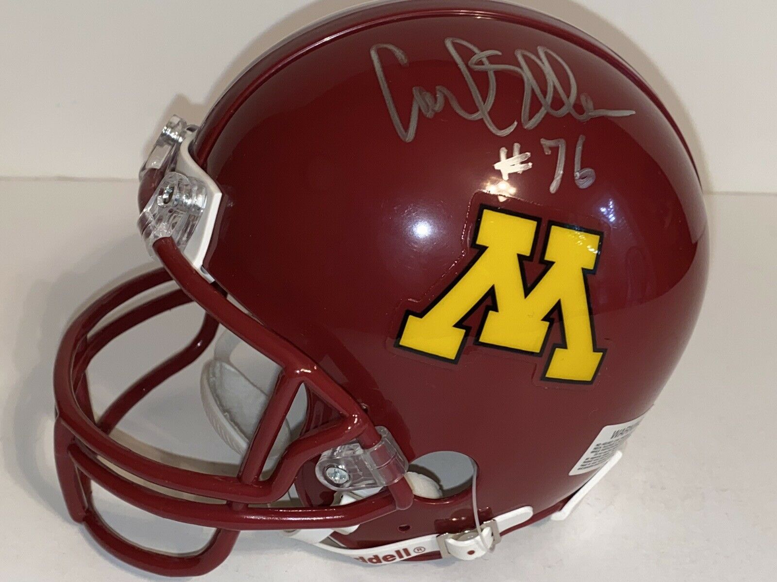 Carl Eller Signed Minnesota Golden Gophers Mini Helmet (PSA COA